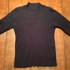 Womens’ Black Arizona Jean Co. Fitted Knit Sweater (Size: M)